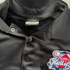 Nike Black Dri-FIT Polo with Hall of Fame Patch